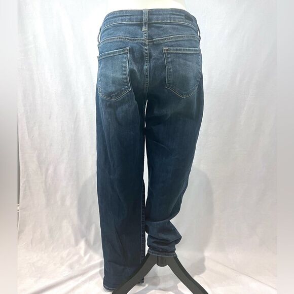 Kut from the Kloth low rise slightly distressed straight leg blue jeans size 8 - Picture 3 of 7